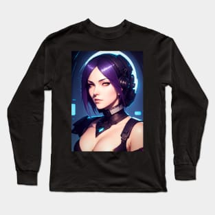 Cyberpunk girl Long Sleeve T-Shirt